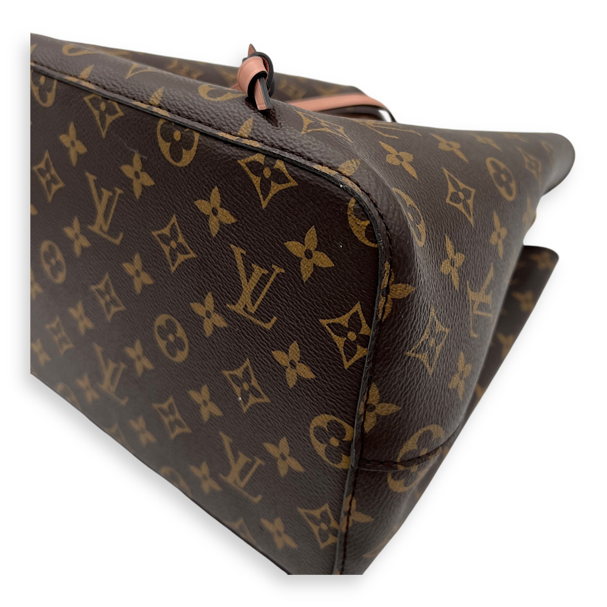 NeoNoe MM Brown Bucket Bag in Monogram Coated Canvas, Gold hardware - Image 15