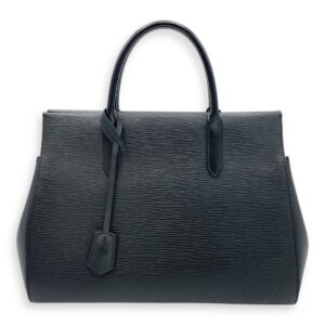 Marly Top Handle Bag Black in Epi Leather, Silver hardware