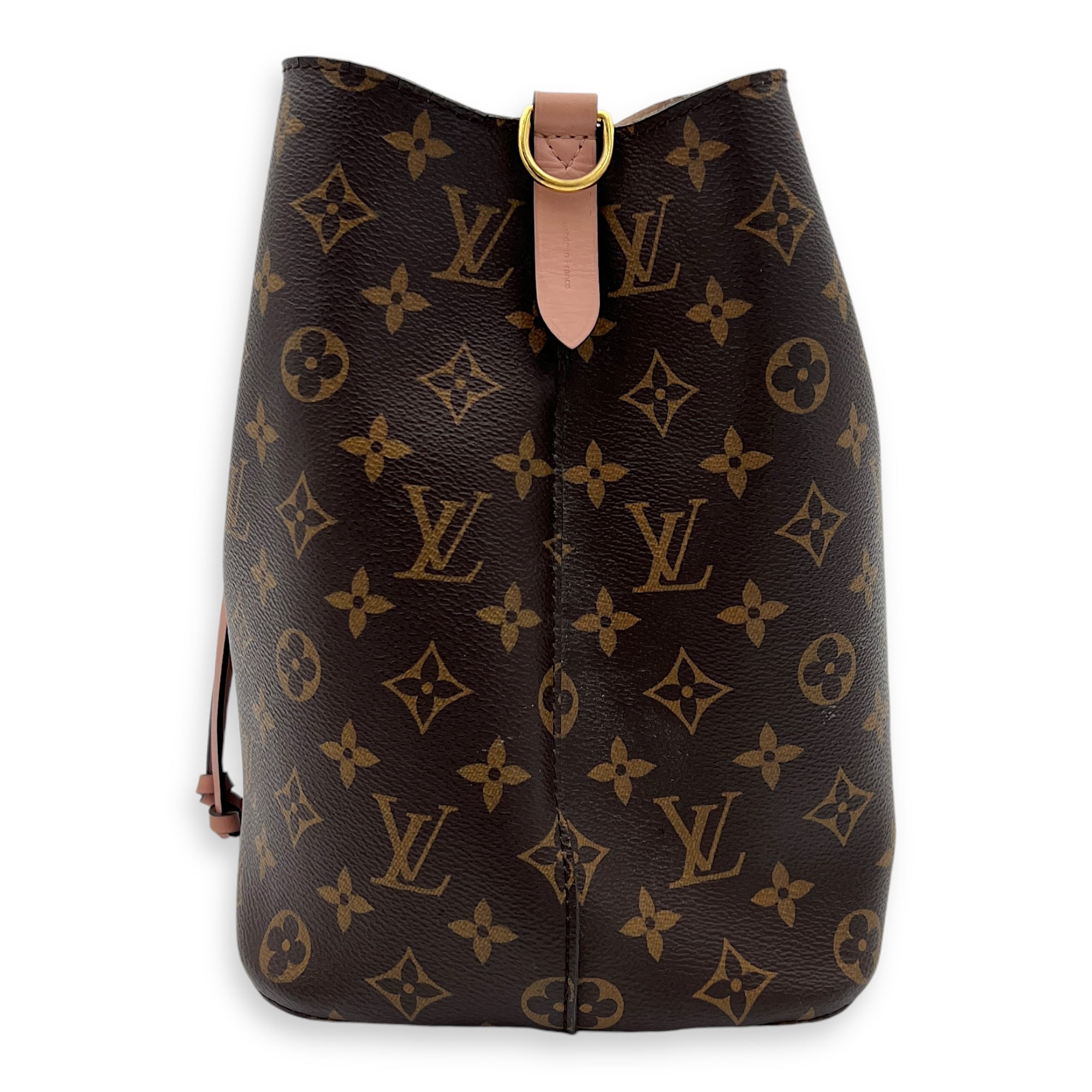 NeoNoe MM Brown Bucket Bag in Monogram Coated Canvas, Gold hardware - Image 4