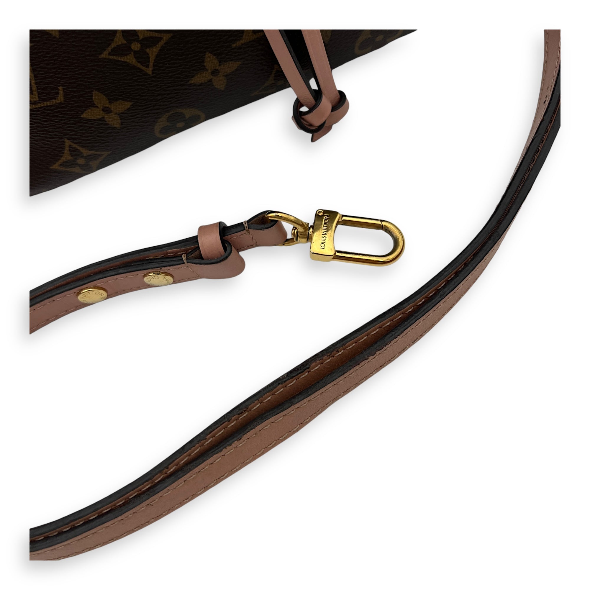 NeoNoe MM Brown Bucket Bag in Monogram Coated Canvas, Gold hardware - Image 10