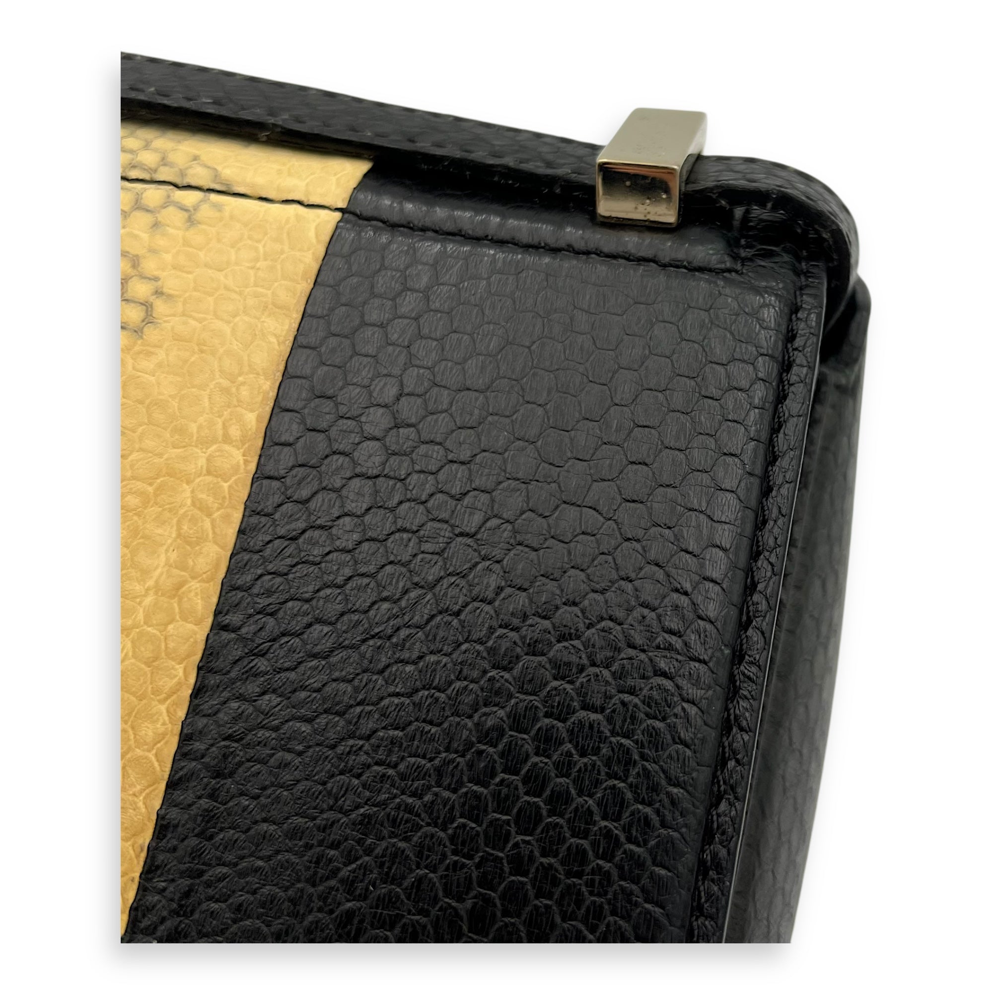 Pandora Box Crossbody Bag Multi-colour in Python Leather, Silver hardware - Image 10