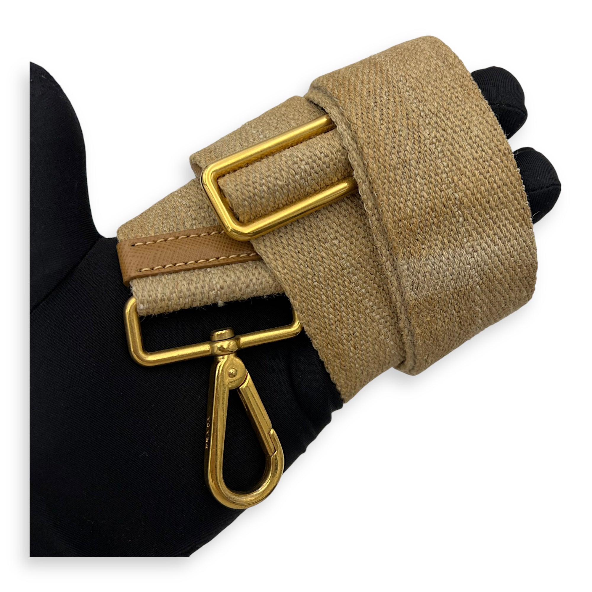 Logo Orange and Brown Top Handle Bag in Saffiano Leather and Canvas, Gold hardware - Image 25