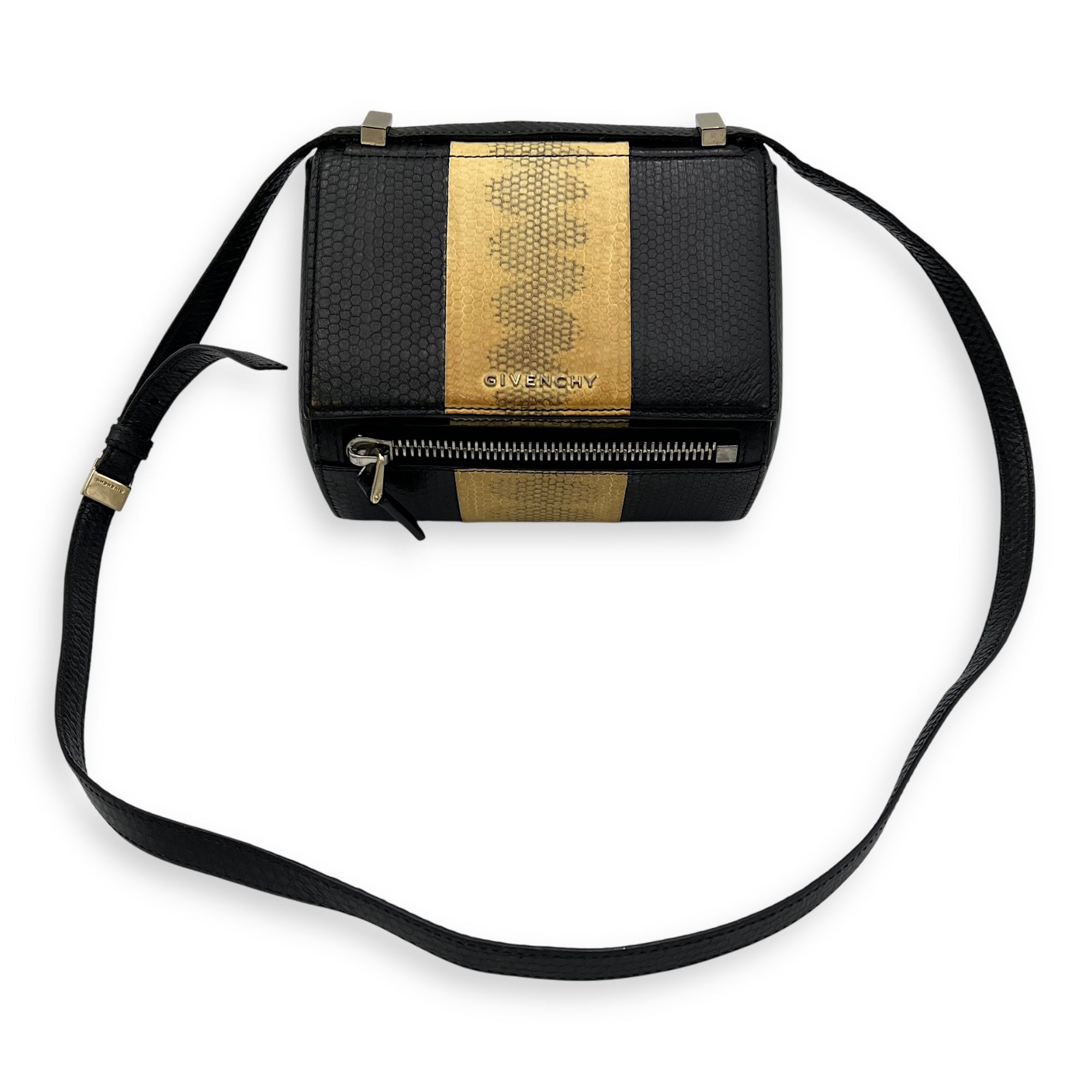 Pandora Box Crossbody Bag Multi-colour in Python Leather, Silver hardware - Image 13