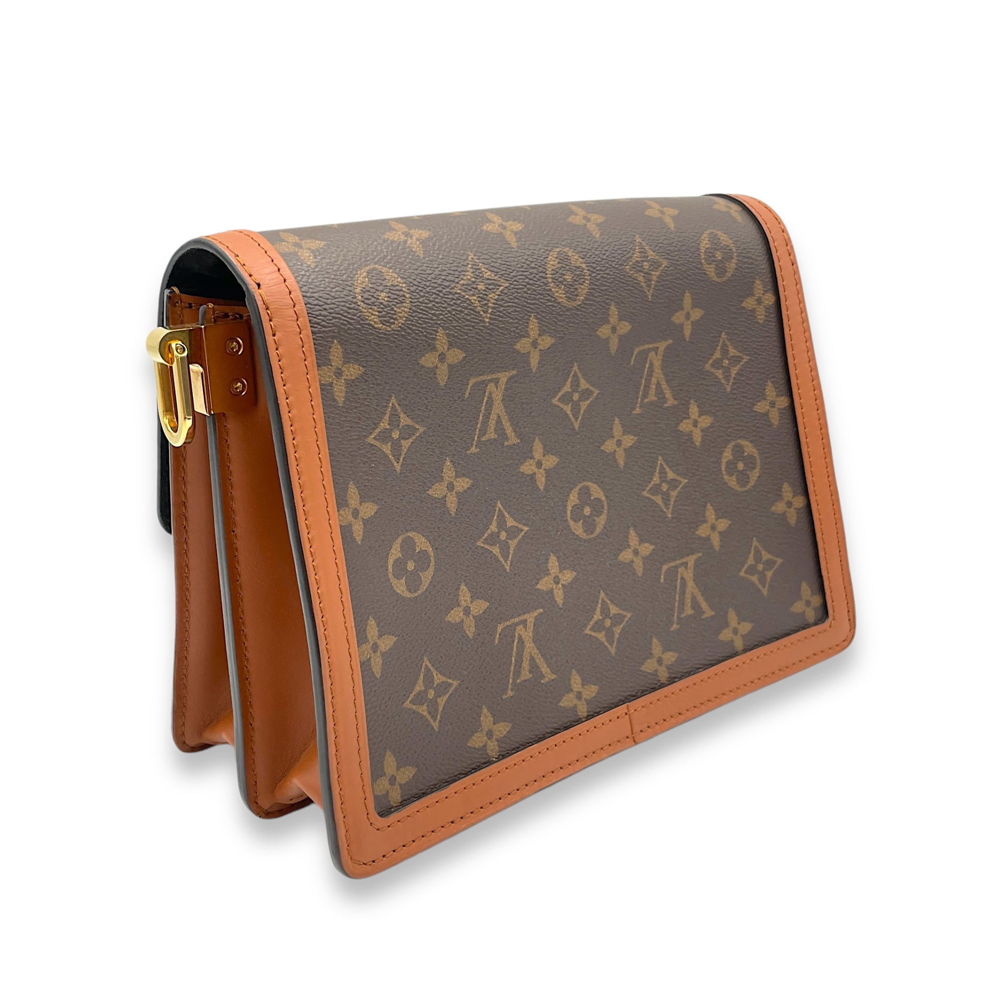 Reverse Dauphine MM Shoulder bag in Coated canvas, Gold Hardware - Image 4