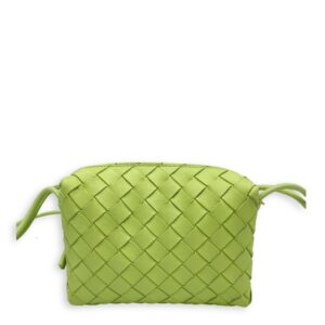 Loop Intrecciato Shoulder Bag in Lambskin, Gold hardware