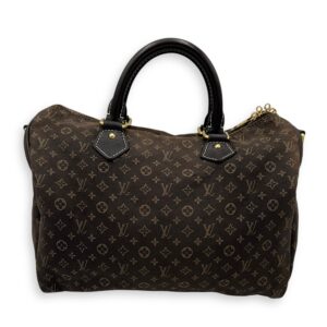 Speedy Bandouliere Monogram Mini Lin Top Handle Bag in Jacquard, Gold hardware