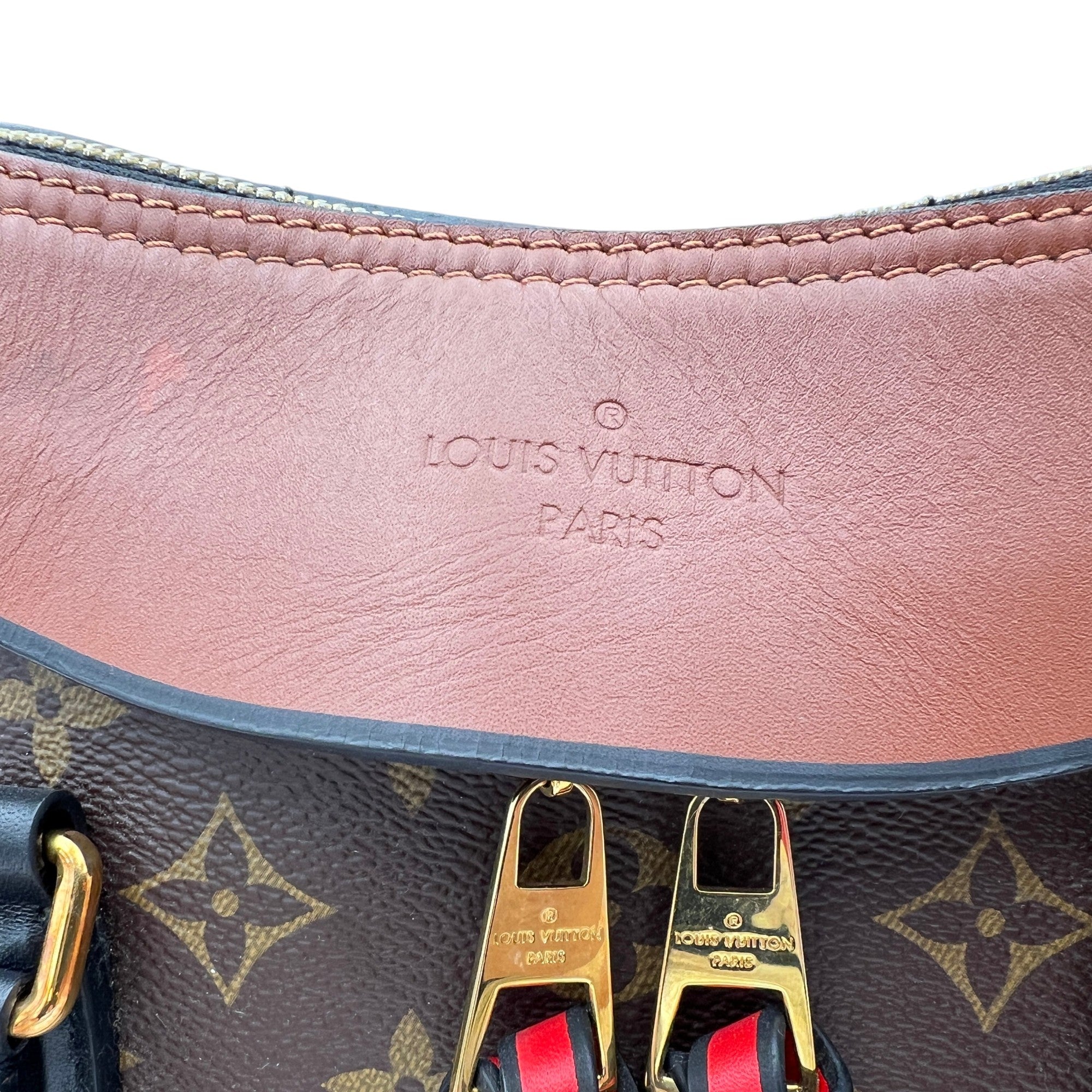 Tuileries Besace Brown Top Handle Bag in Monogram Coated Canvas, Gold hardware - Image 9