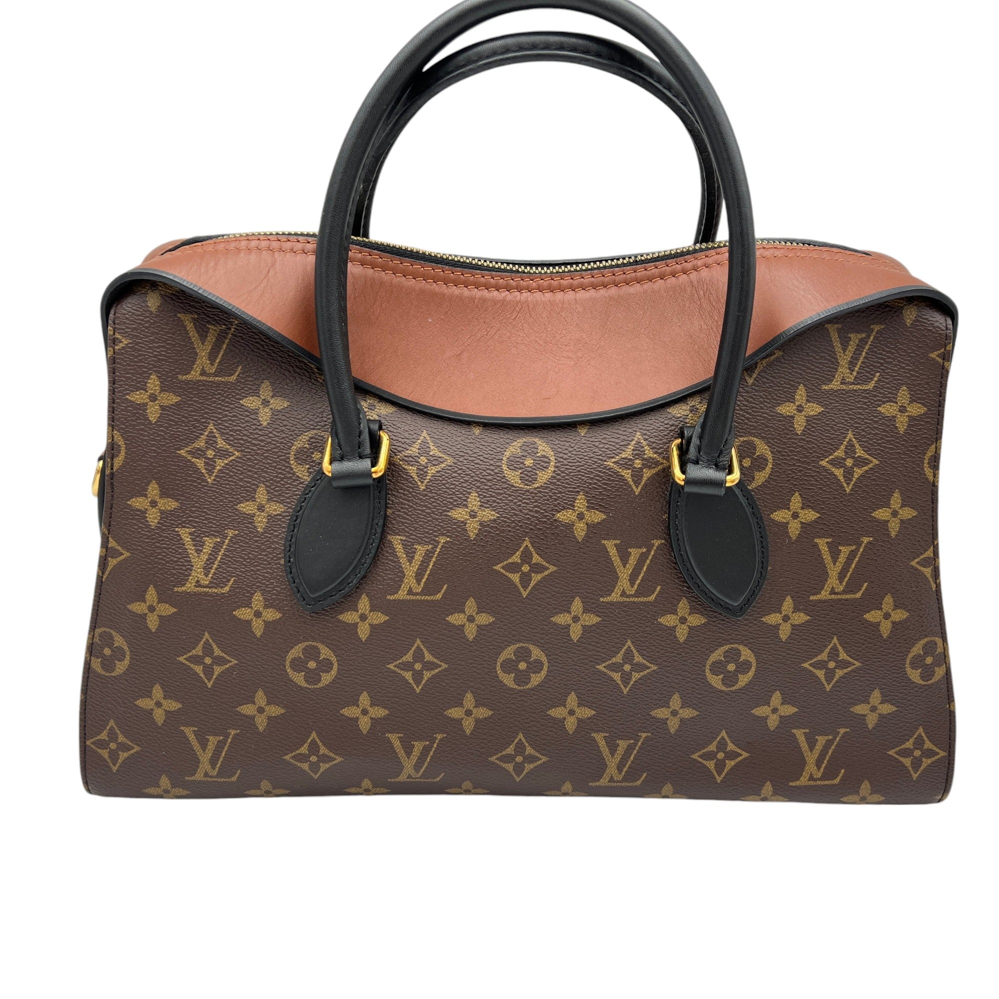 Tuileries Besace Brown Top Handle Bag in Monogram Coated Canvas, Gold hardware - Image 2