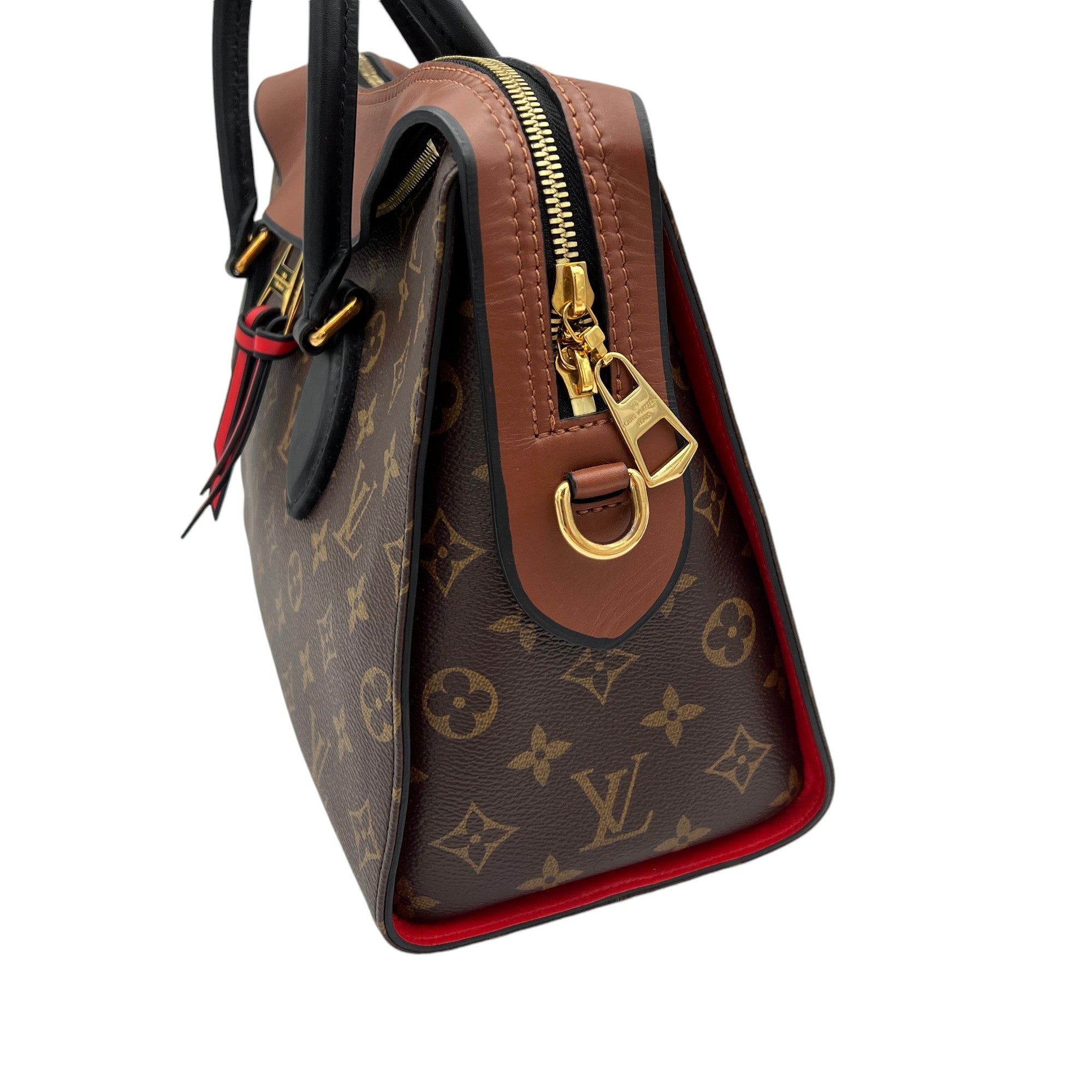 Tuileries Besace Brown Top Handle Bag in Monogram Coated Canvas, Gold hardware - Image 4