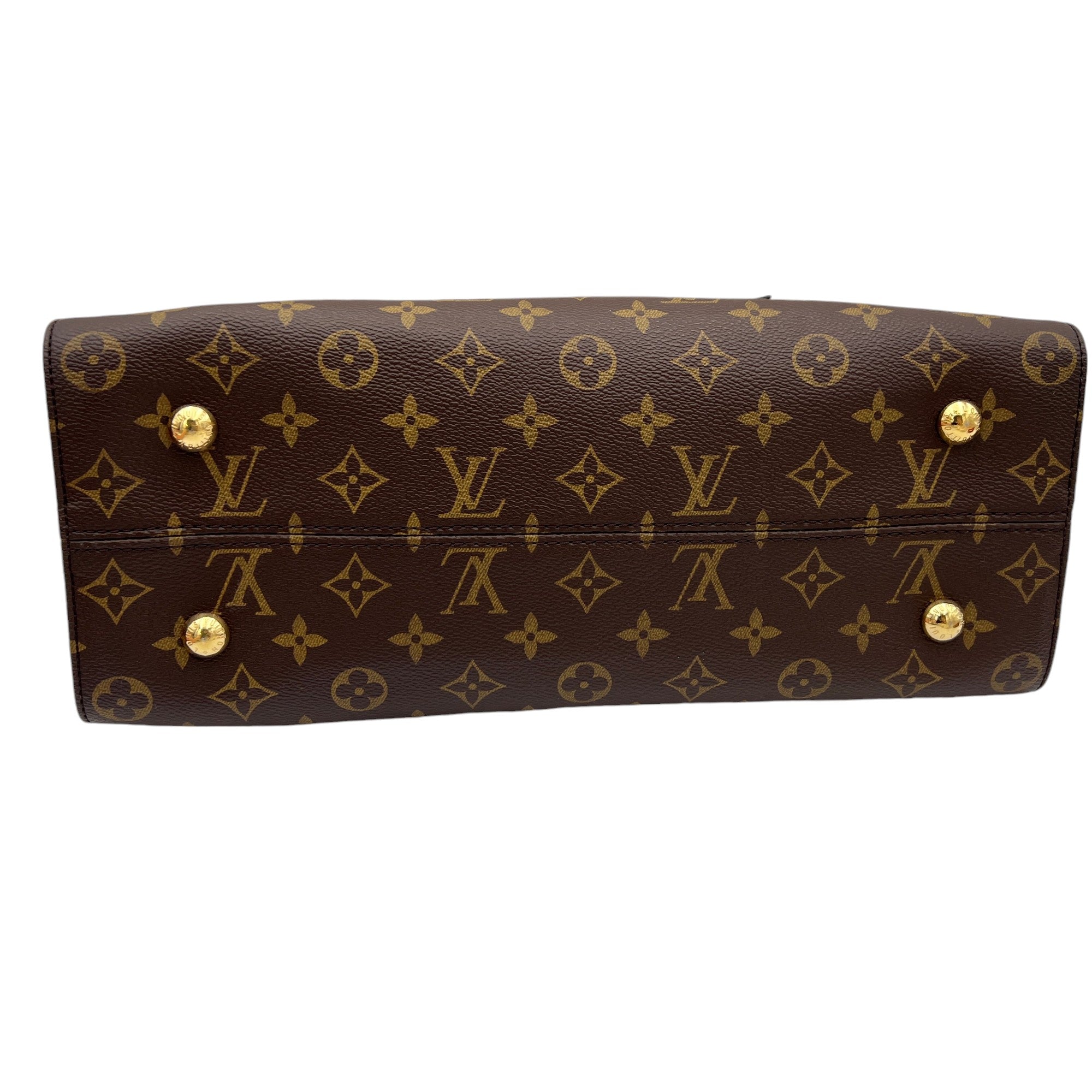Tuileries Besace Brown Top Handle Bag in Monogram Coated Canvas, Gold hardware - Image 5