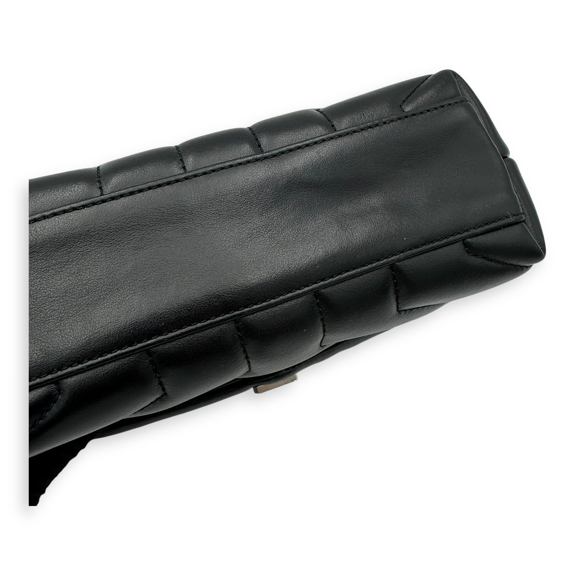Quilted Loulou Toy Black Crossbody Bag in Calfskin, Silver hardware - Image 14