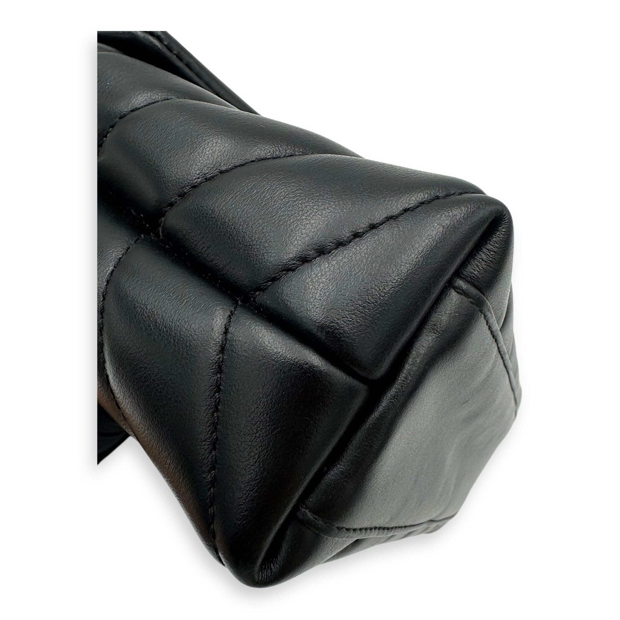 Quilted Loulou Toy Black Crossbody Bag in Calfskin, Silver hardware - Image 17