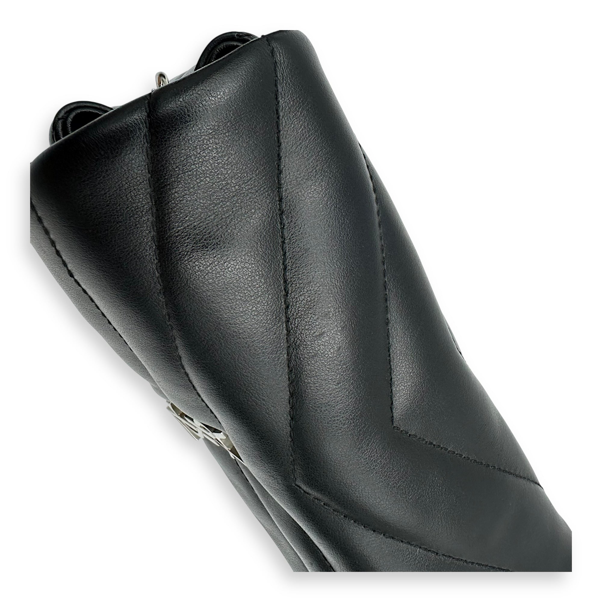 Quilted Loulou Toy Black Crossbody Bag in Calfskin, Silver hardware - Image 21