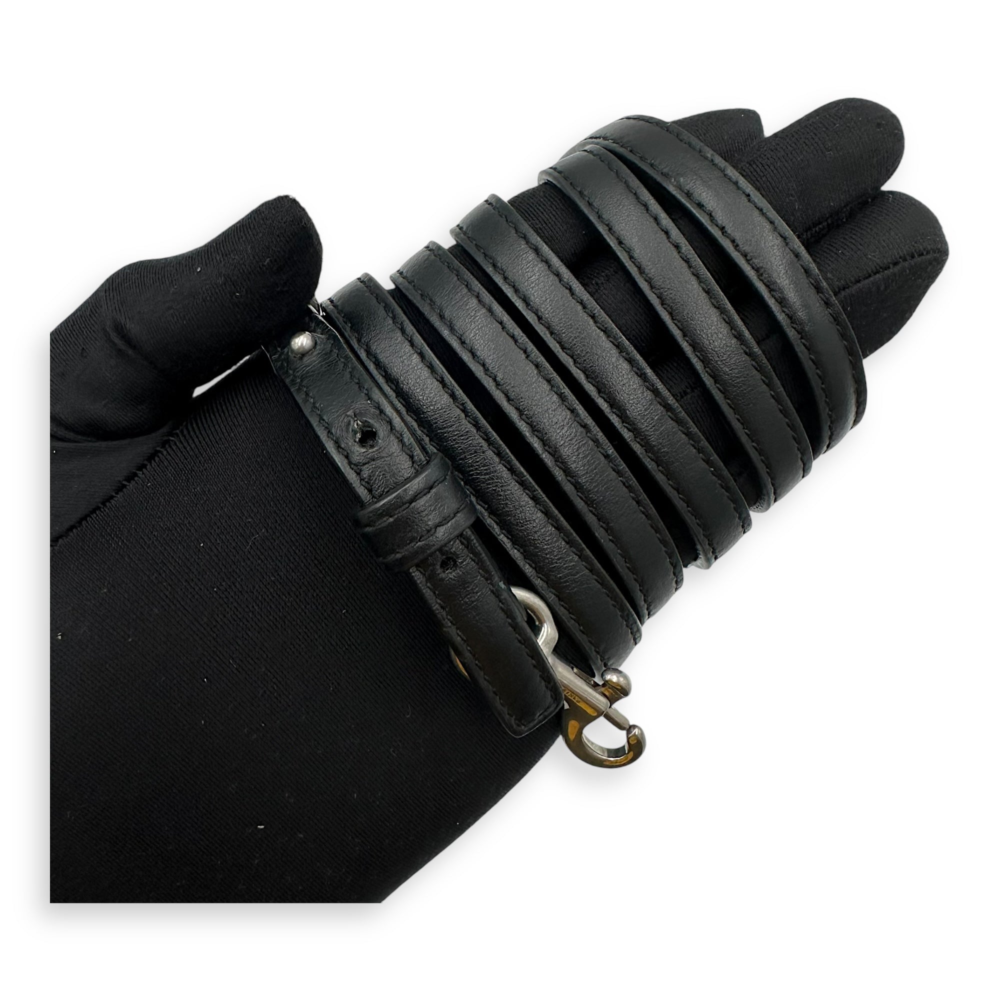 Quilted Loulou Toy Black Crossbody Bag in Calfskin, Silver hardware - Image 23