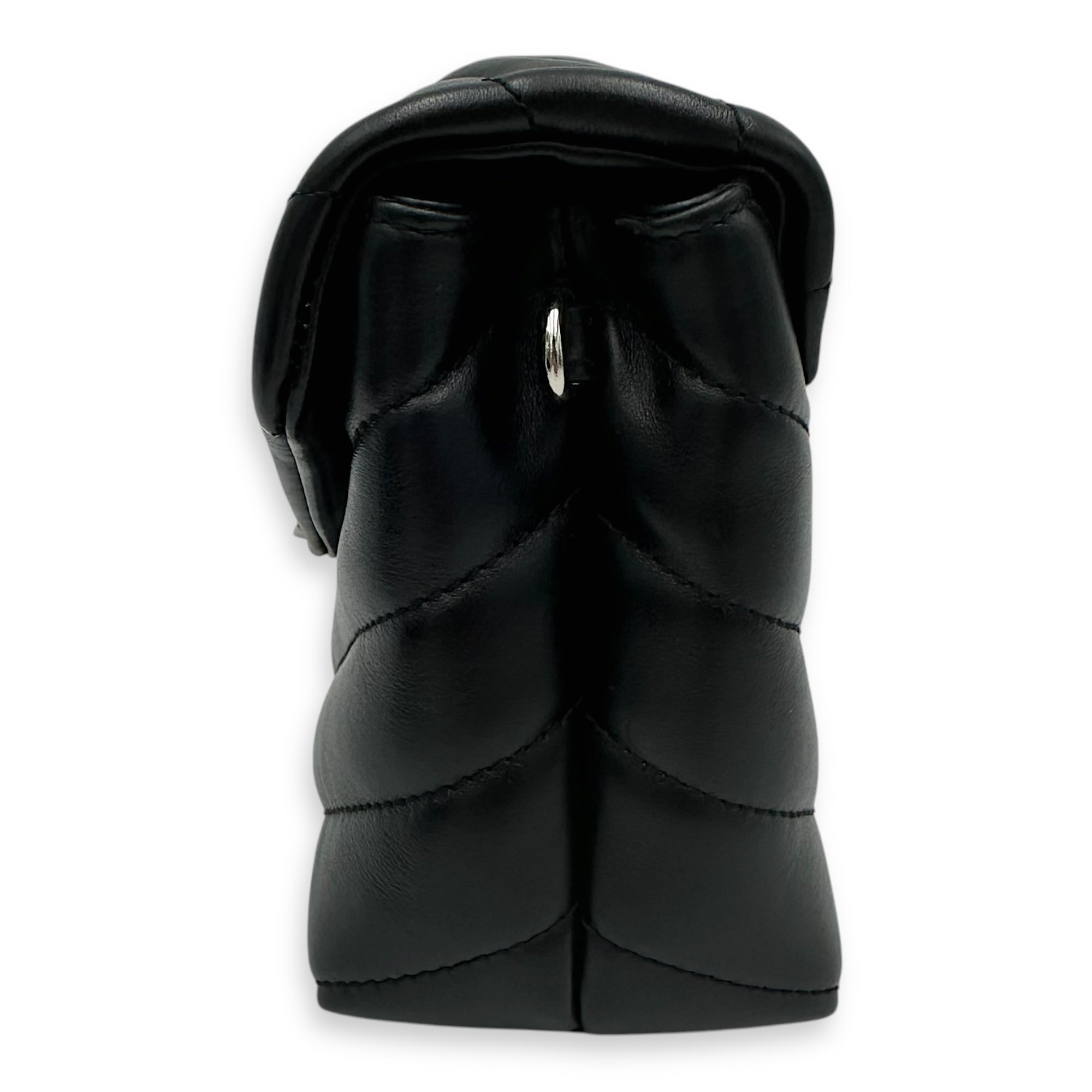 Quilted Loulou Toy Black Crossbody Bag in Calfskin, Silver hardware - Image 3