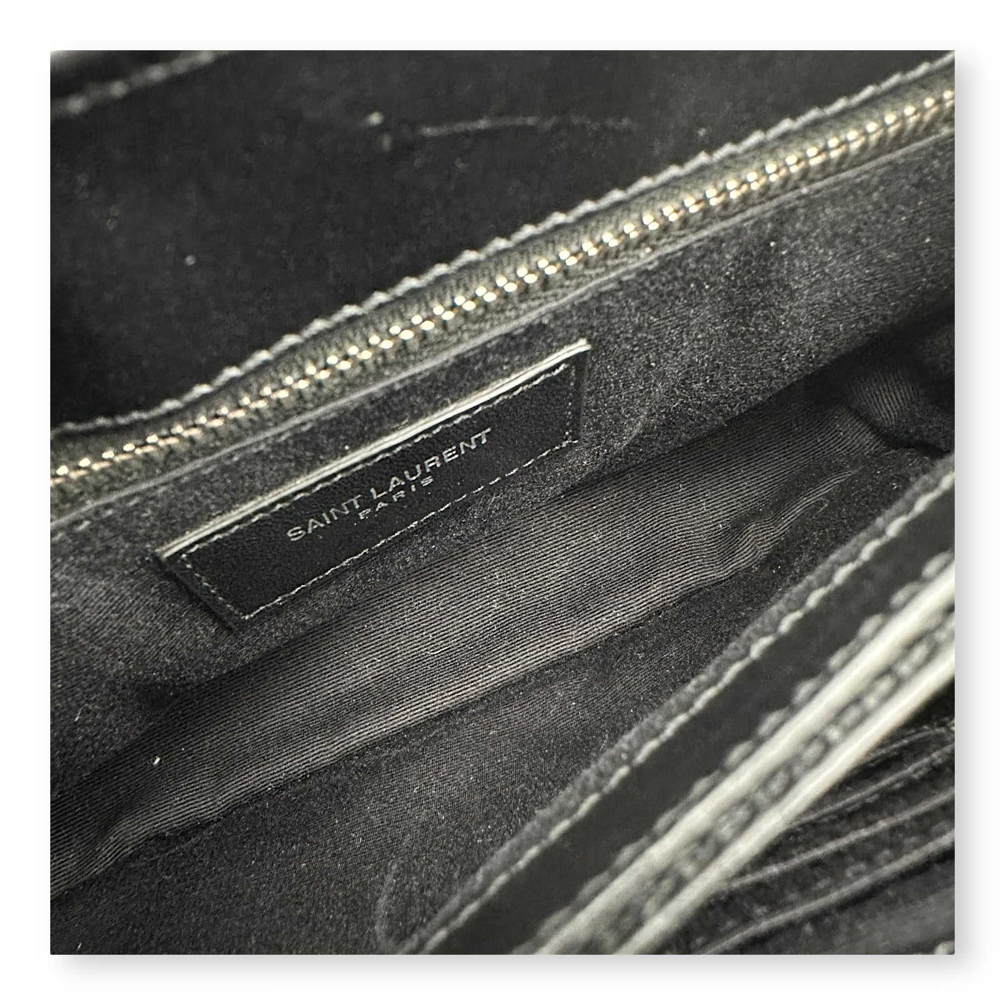 Quilted Loulou Toy Black Crossbody Bag in Calfskin, Silver hardware - Image 8