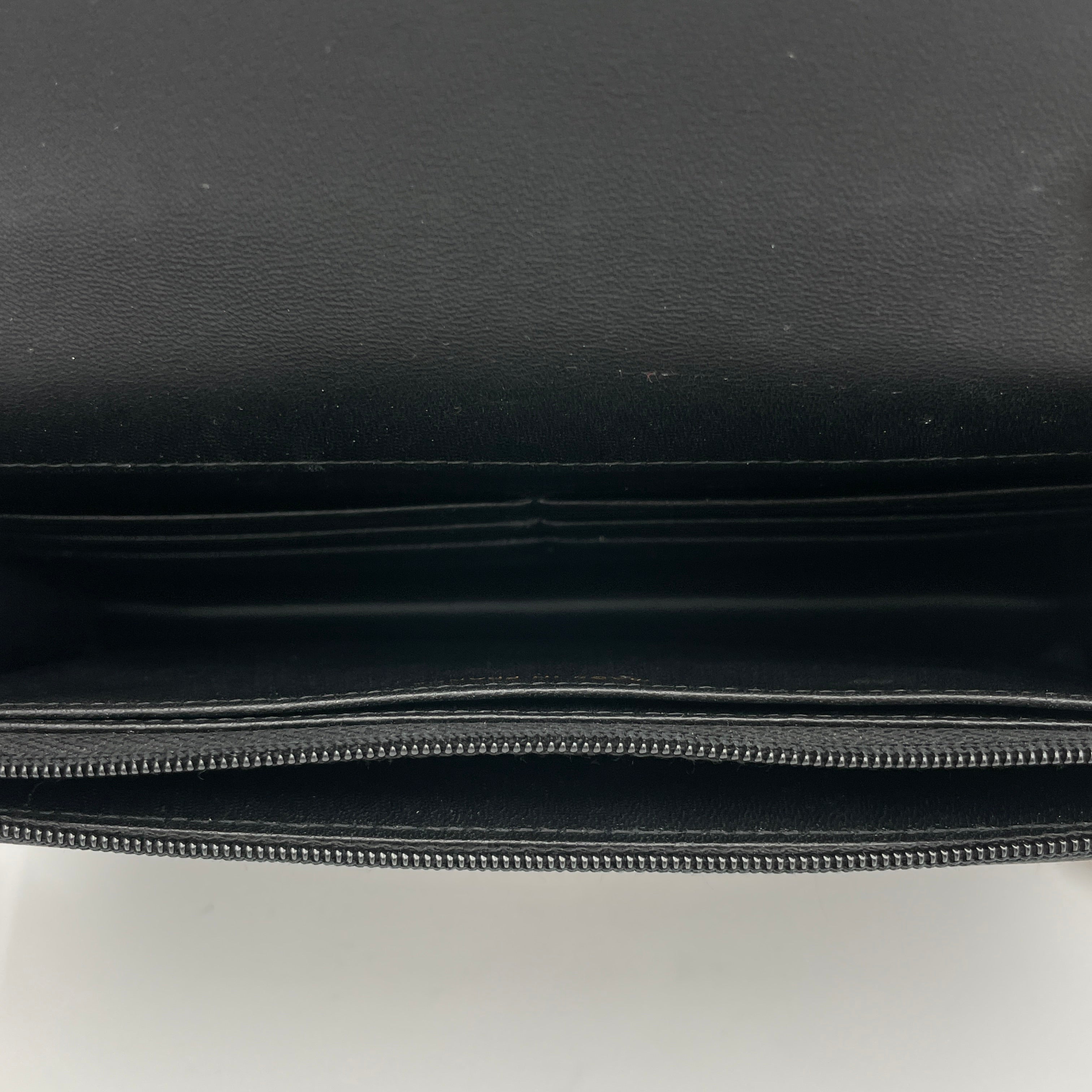 Quilted Frame Black Wallet on Chain in Lambskin, Gold hardware - Image 11