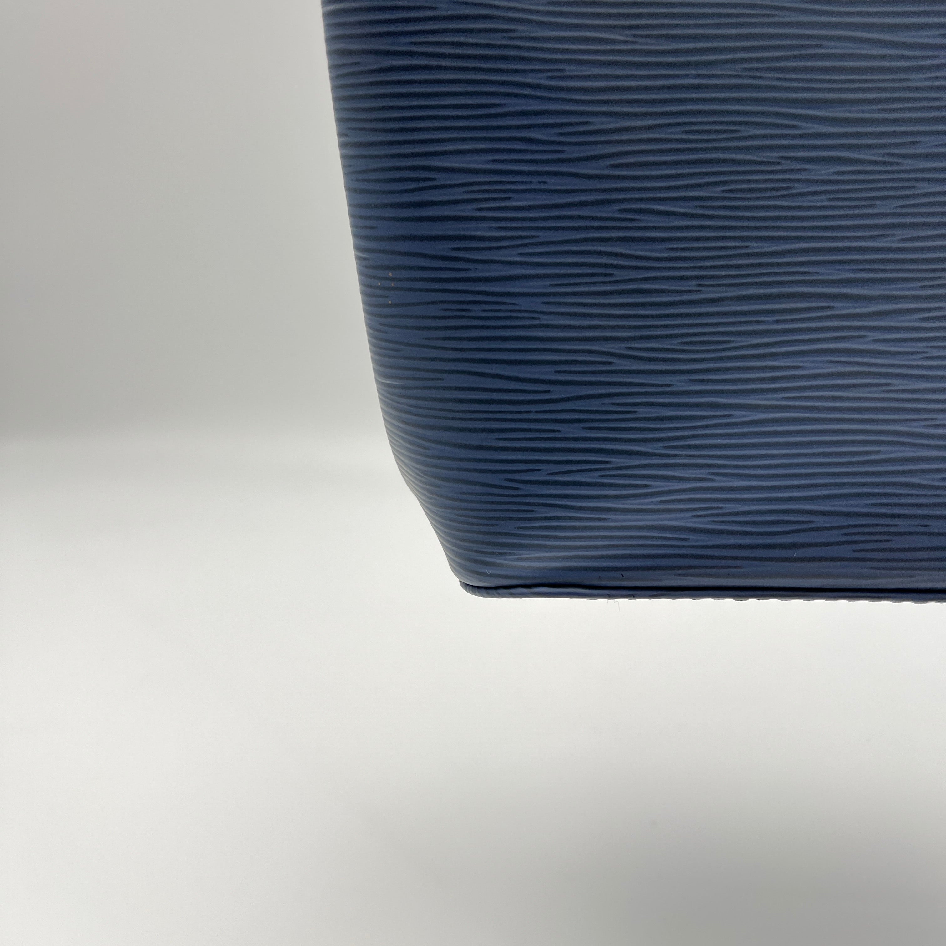 Mandara Blue Top Handle Bag in Epi Leather, Brushed Silver hardware - Image 9