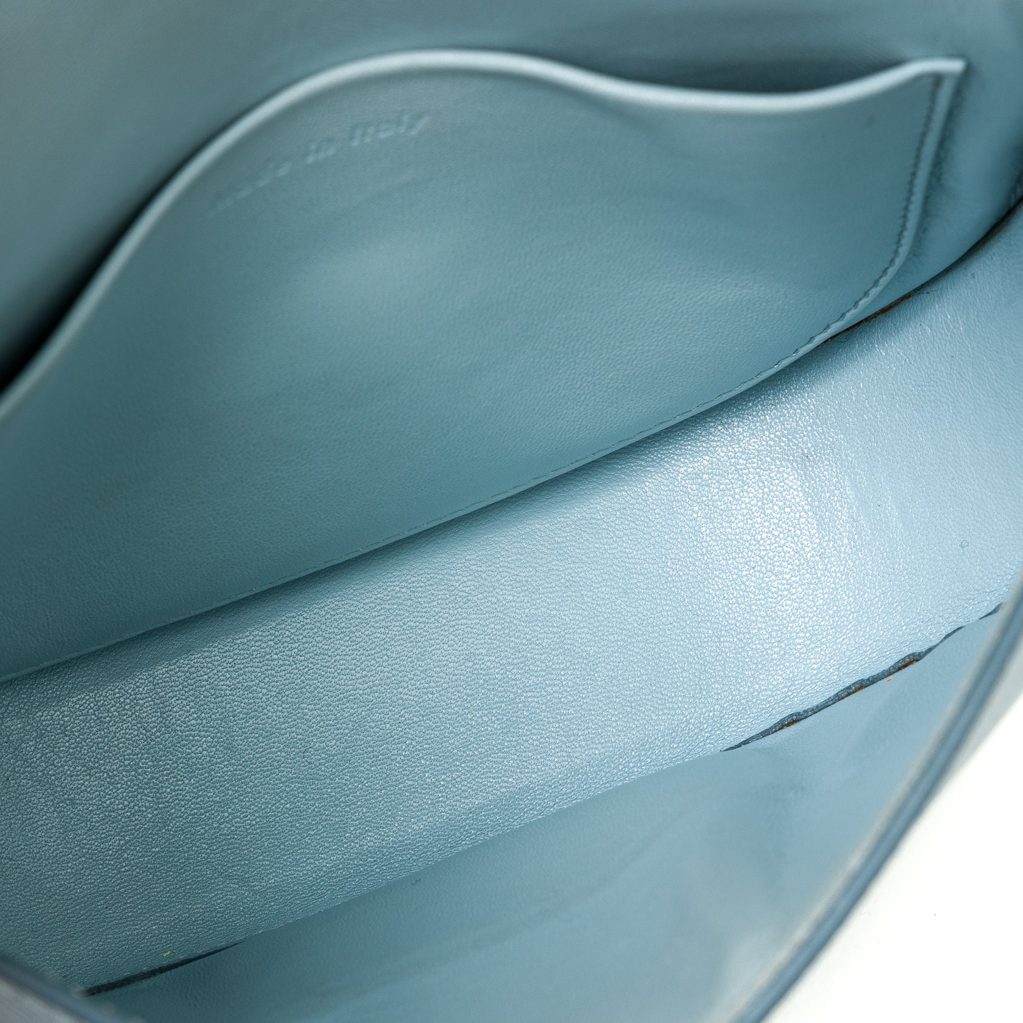 Trotteur Small Blue Crossbody Bag in Calfskin, Brushed Silver hardware - Image 6