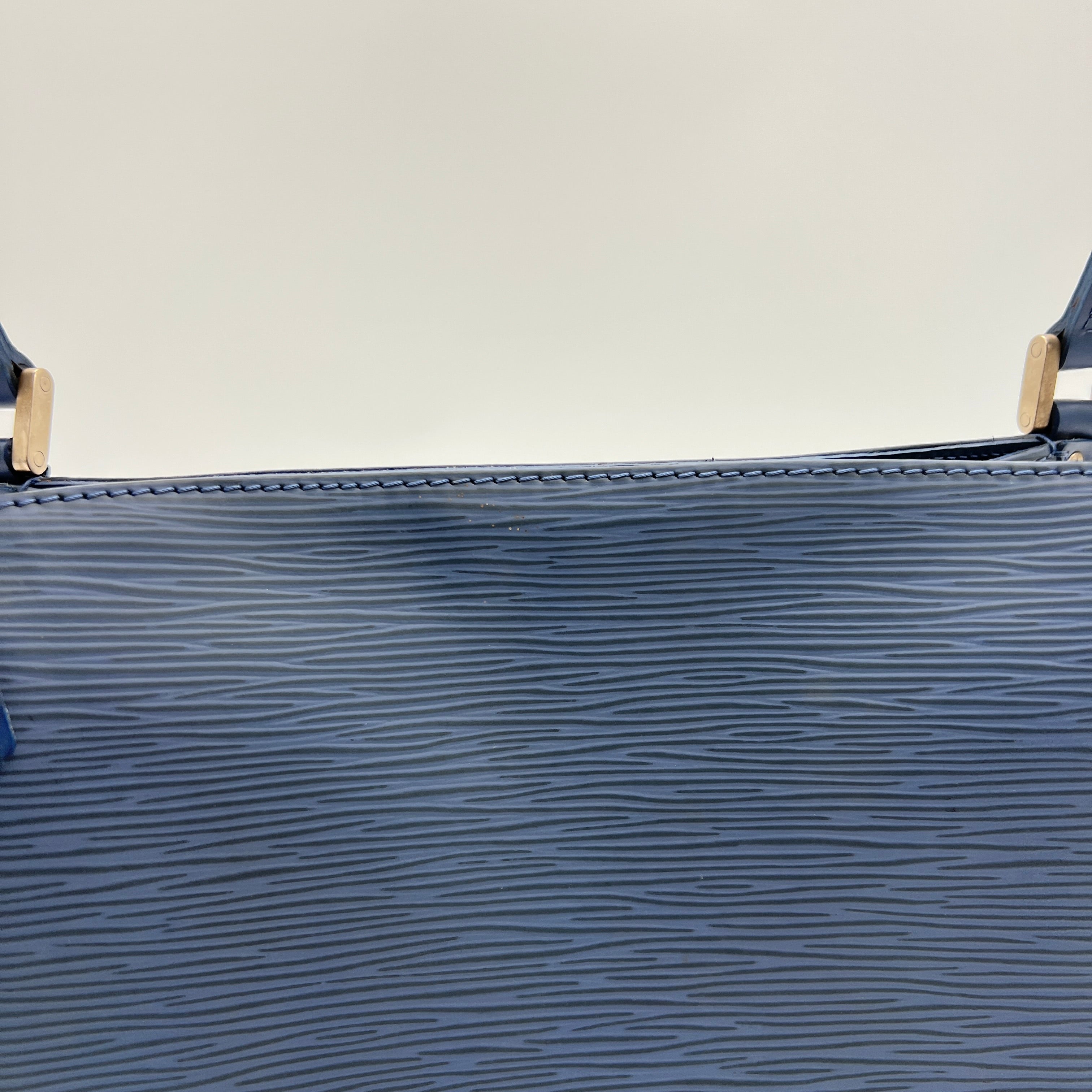 Mandara Blue Top Handle Bag in Epi Leather, Brushed Silver hardware - Image 7