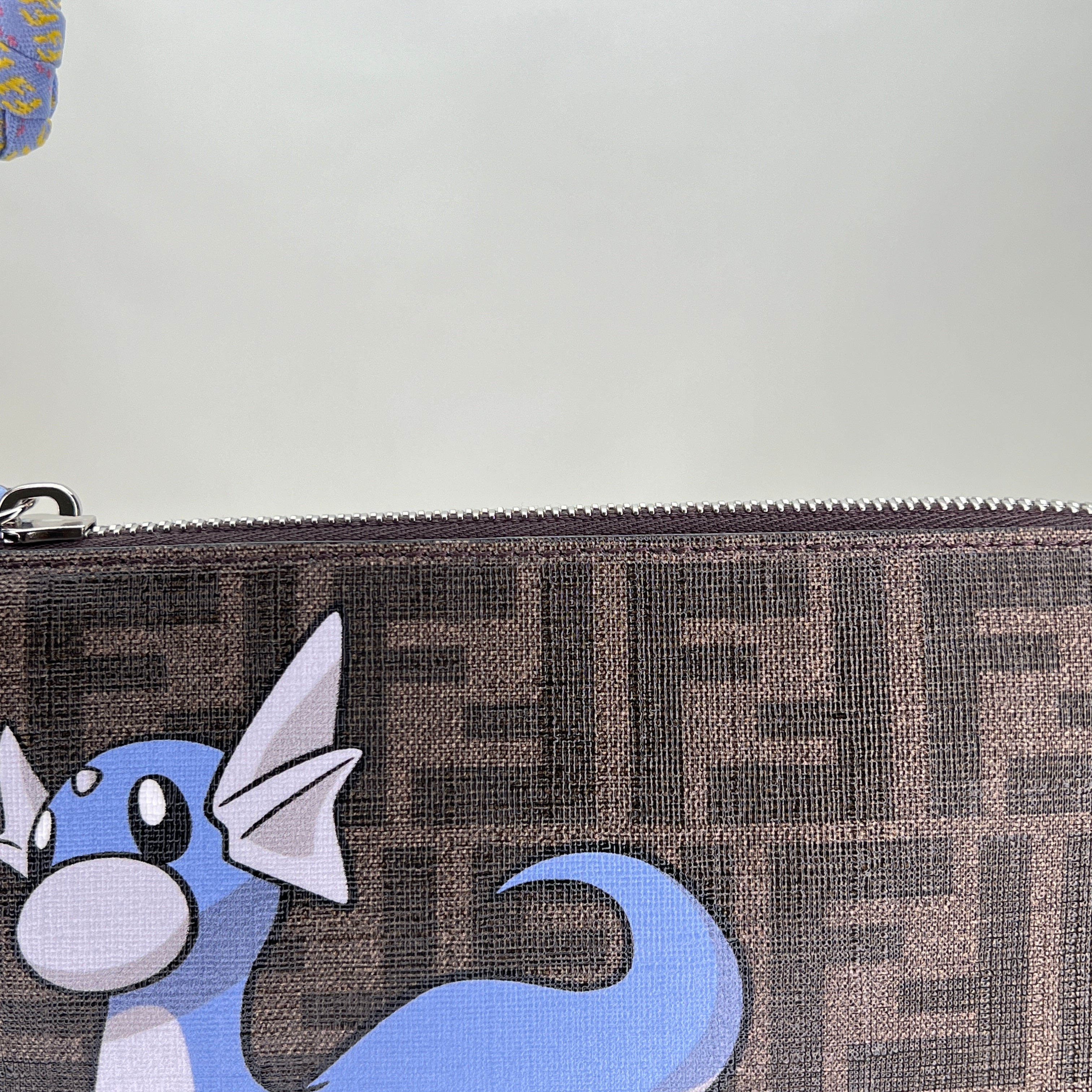 Pokemon Pochette Brown Shoulder Bag in Coated Canvas, Silver hardware - Image 7